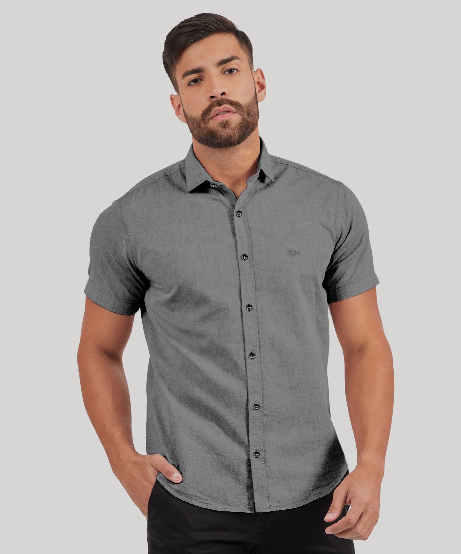 Camisa social de manga deals curta